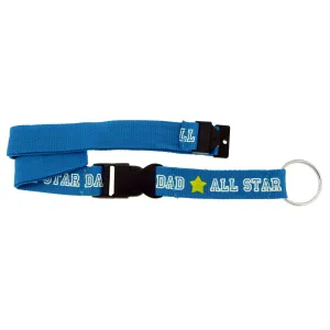 All Star Dad Stars Lanyard-Keychain Blue & Yellow Colored #22