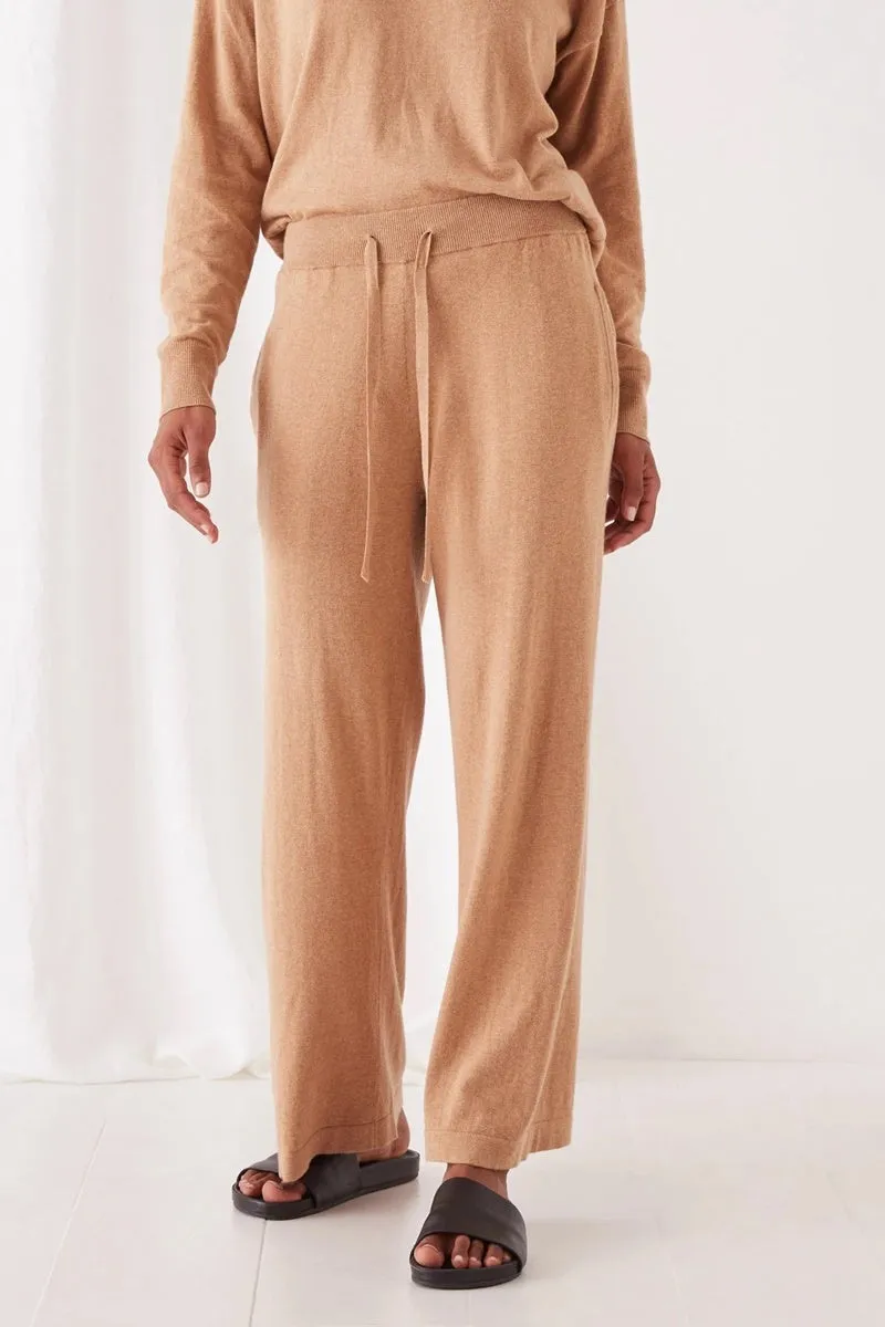 Assembly Label - Cotton Cashmere Wide Leg Pant - Taupe-