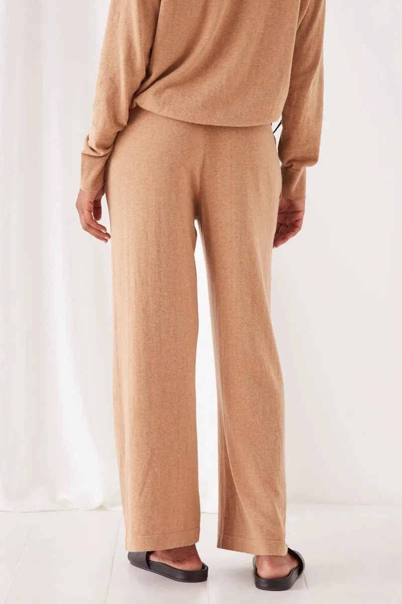 Assembly Label - Cotton Cashmere Wide Leg Pant - Taupe-