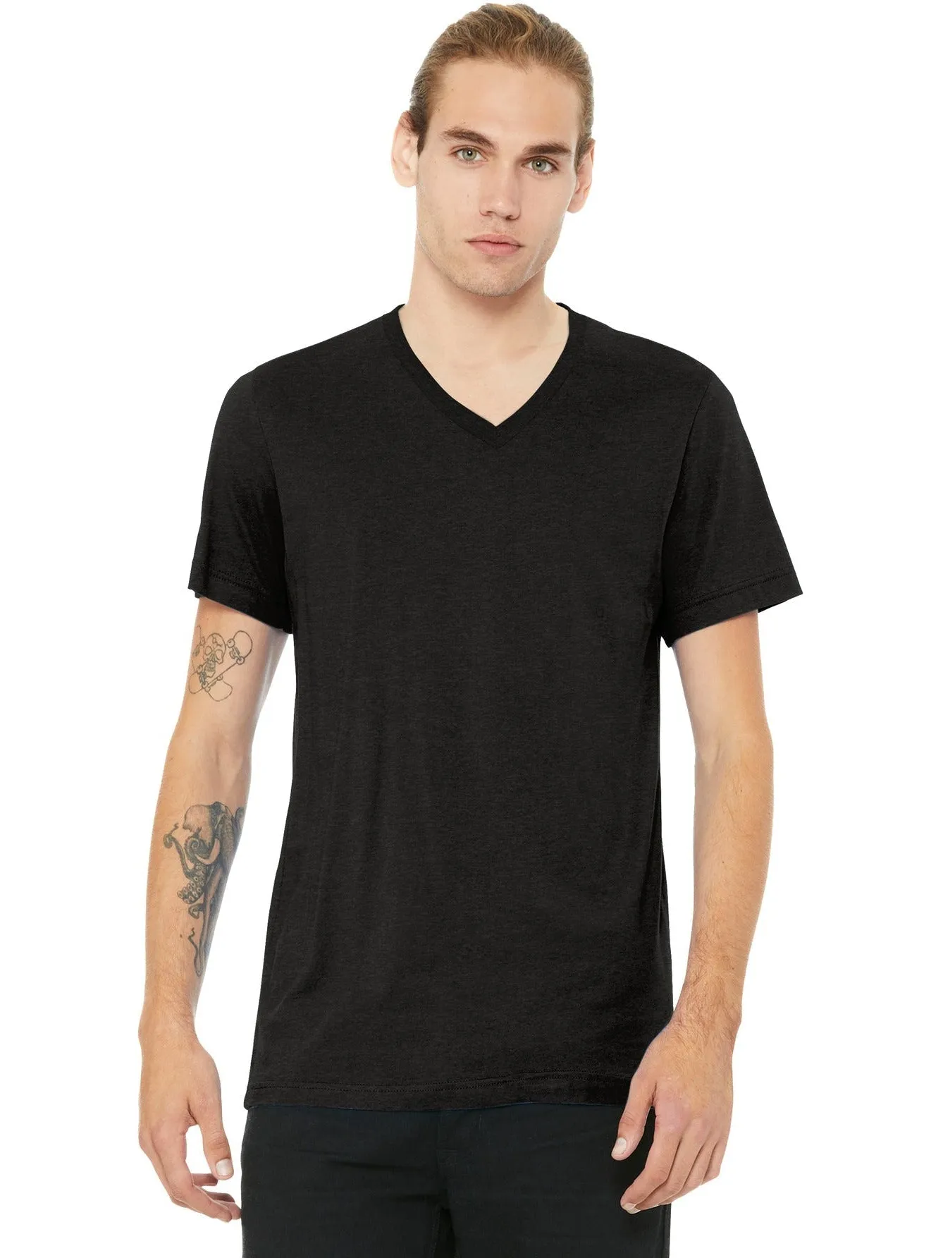 Bella Canvas Unisex Heather CVC V-Neck Tee