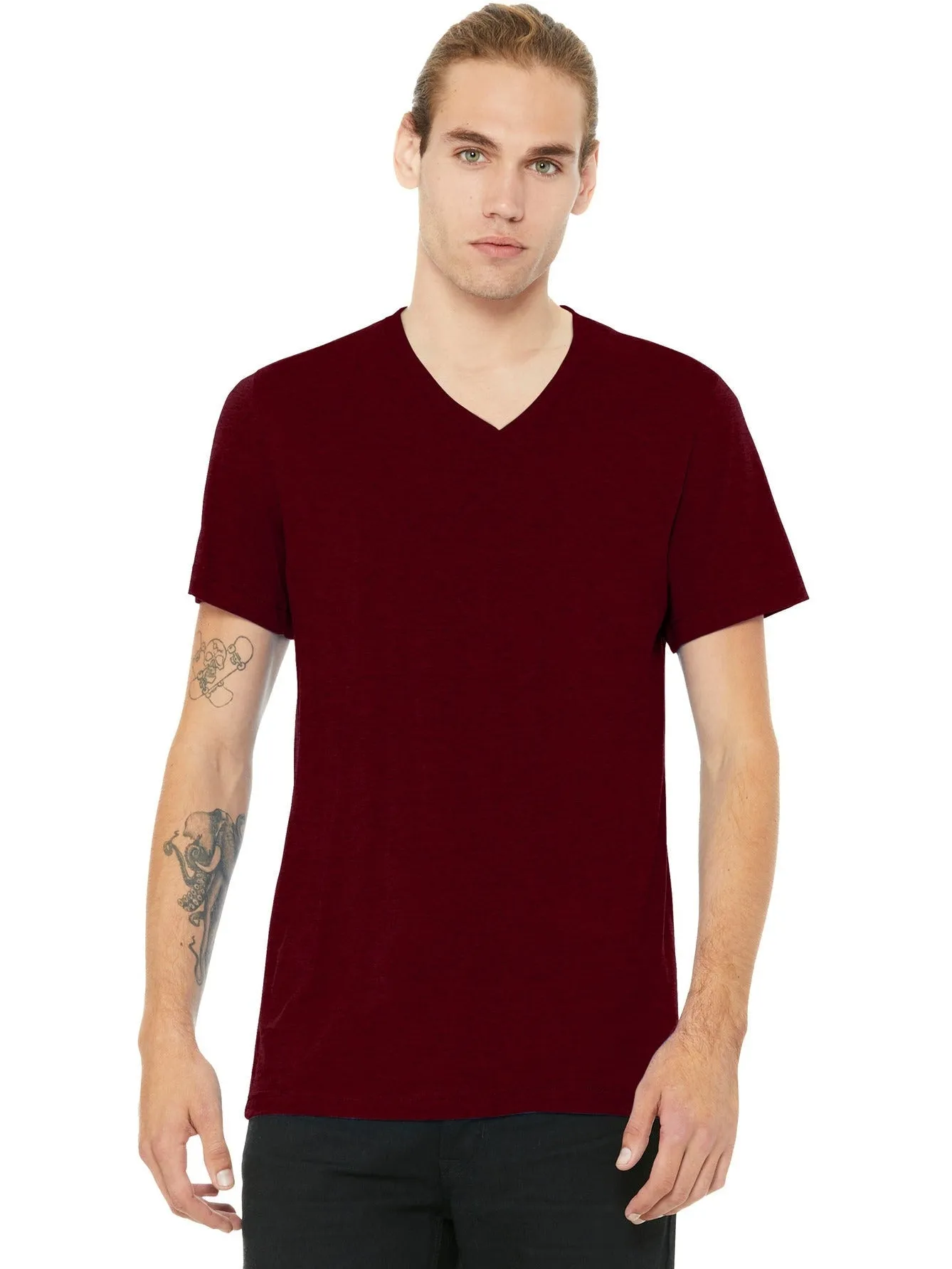 Bella Canvas Unisex Heather CVC V-Neck Tee