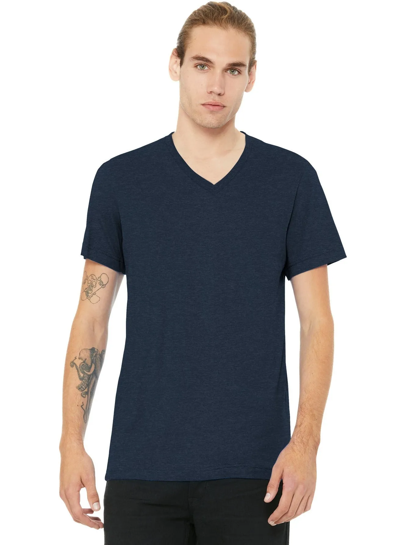 Bella Canvas Unisex Heather CVC V-Neck Tee