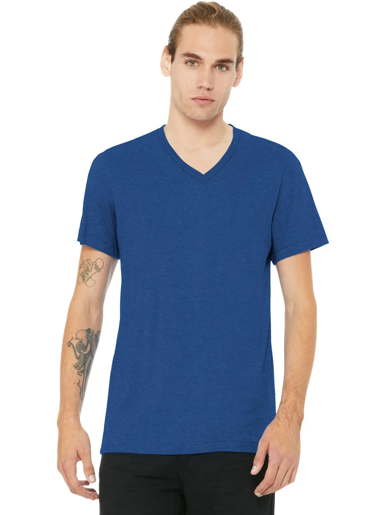 Bella Canvas Unisex Heather CVC V-Neck Tee
