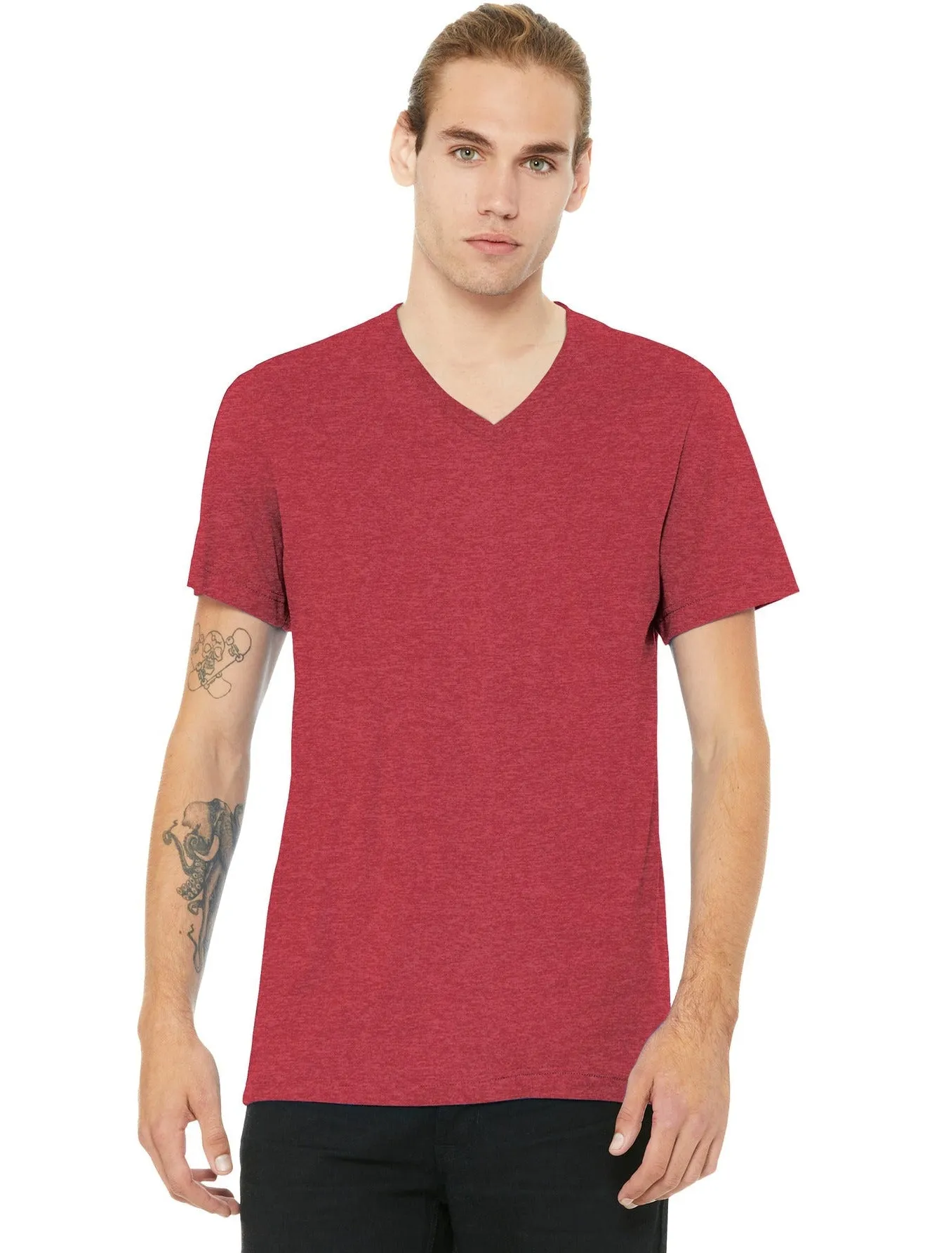 Bella Canvas Unisex Heather CVC V-Neck Tee
