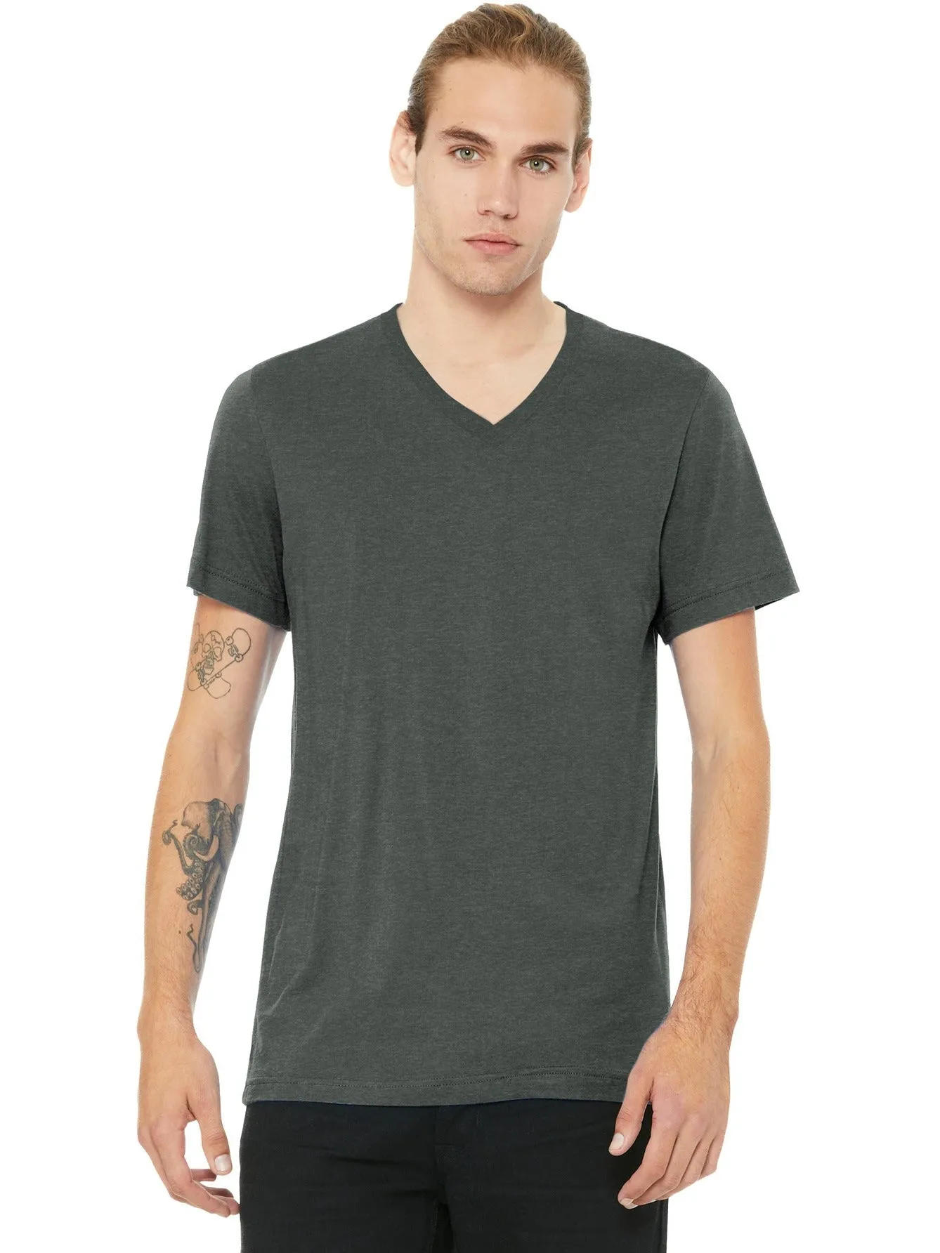 Bella Canvas Unisex Heather CVC V-Neck Tee