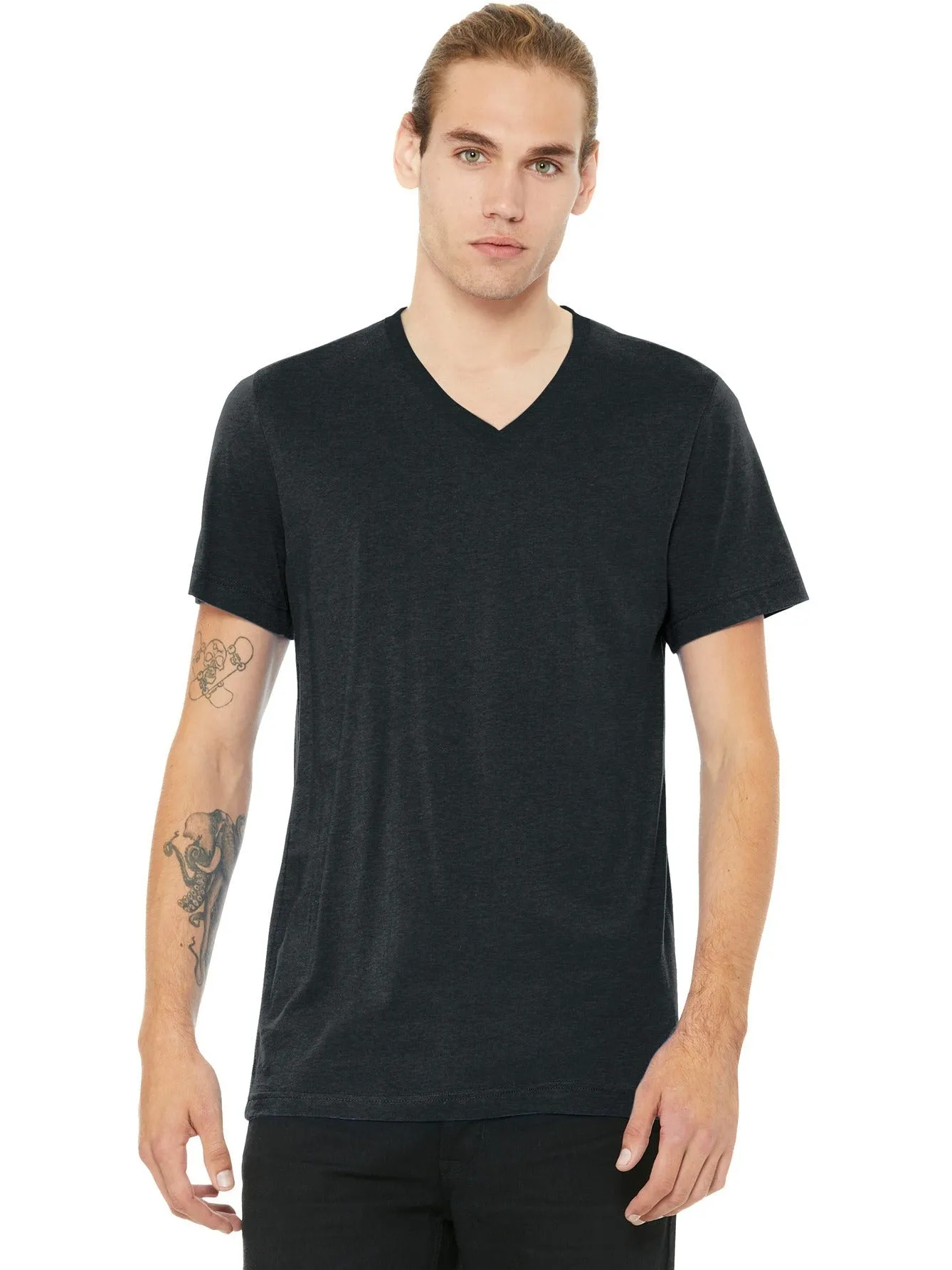 Bella Canvas Unisex Heather CVC V-Neck Tee