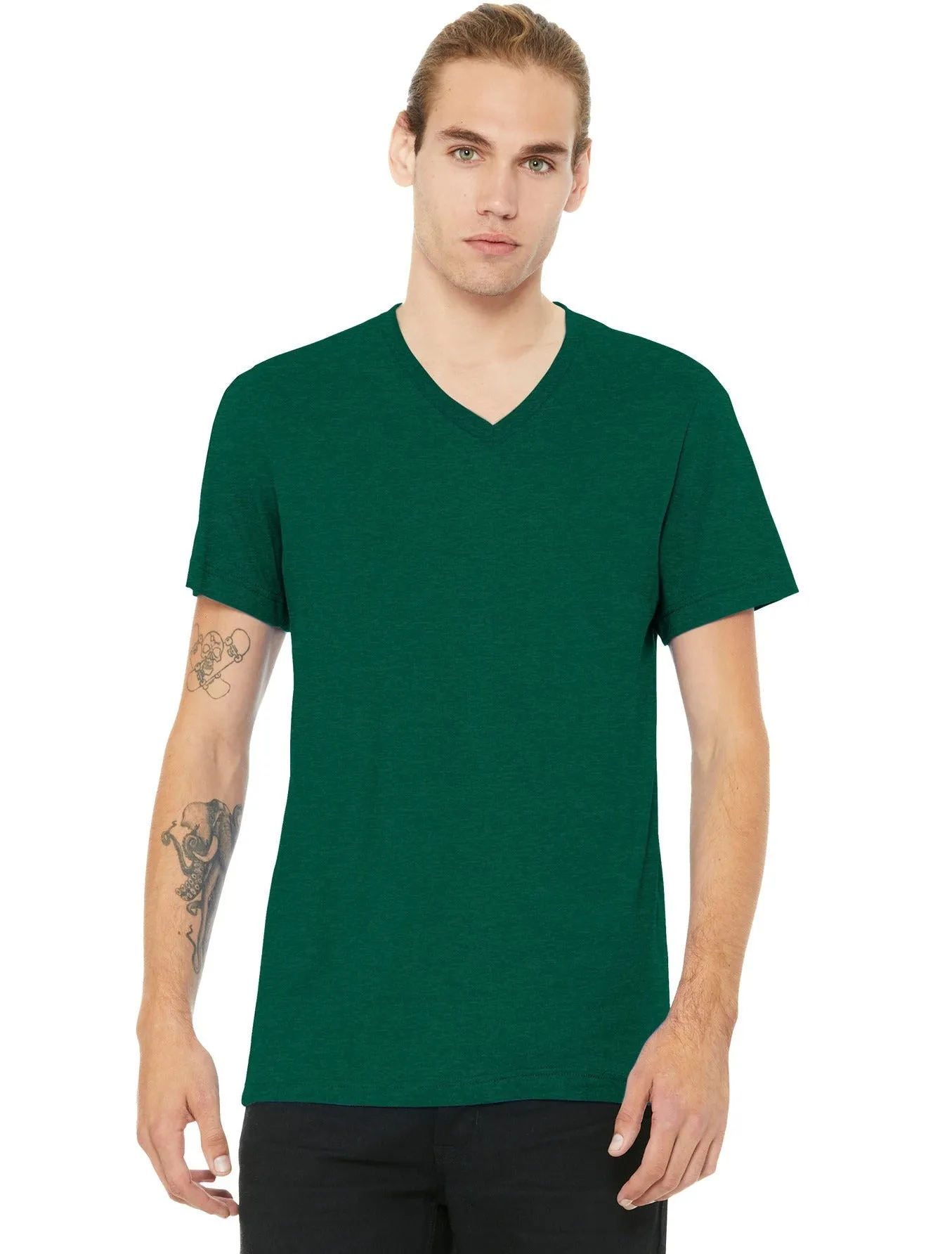 Bella Canvas Unisex Heather CVC V-Neck Tee