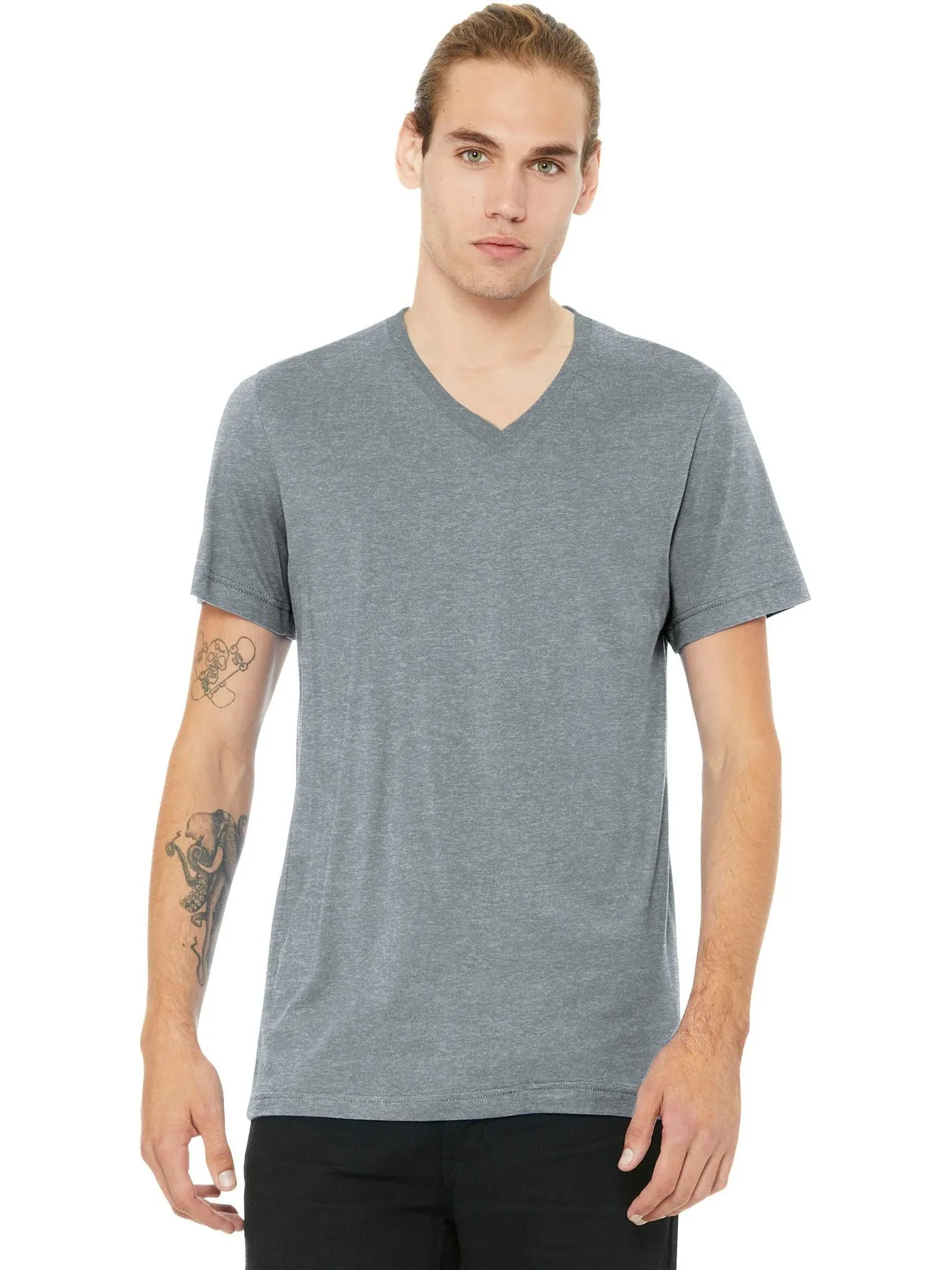 Bella Canvas Unisex Heather CVC V-Neck Tee