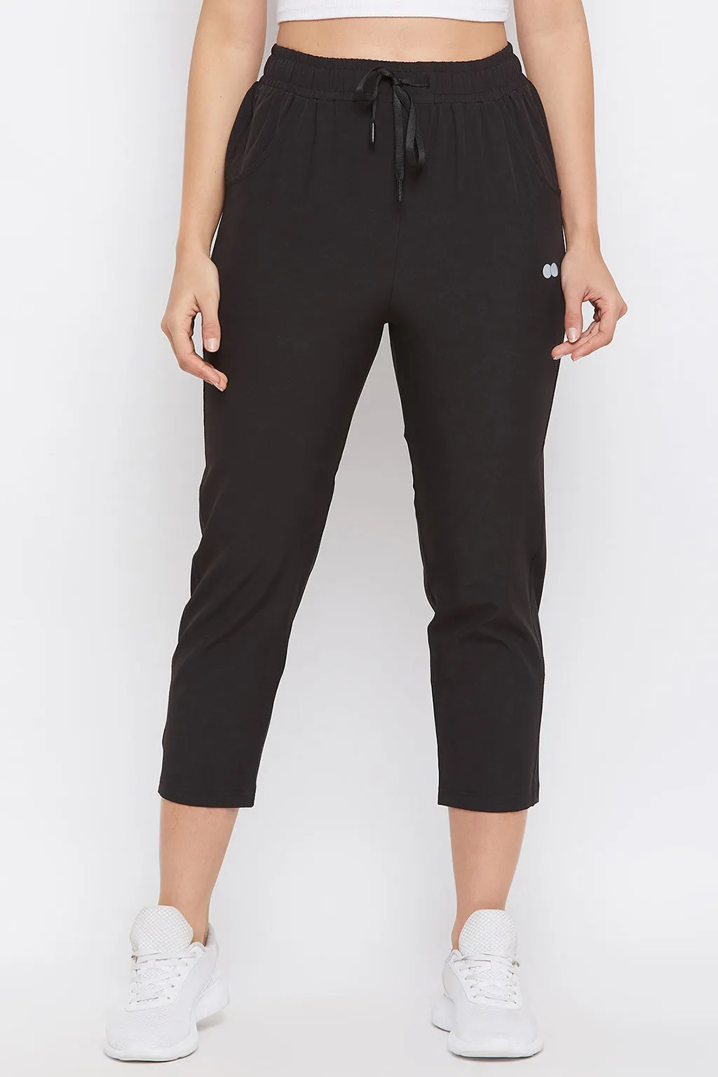 Black Comfort Fit Active Capri Pants