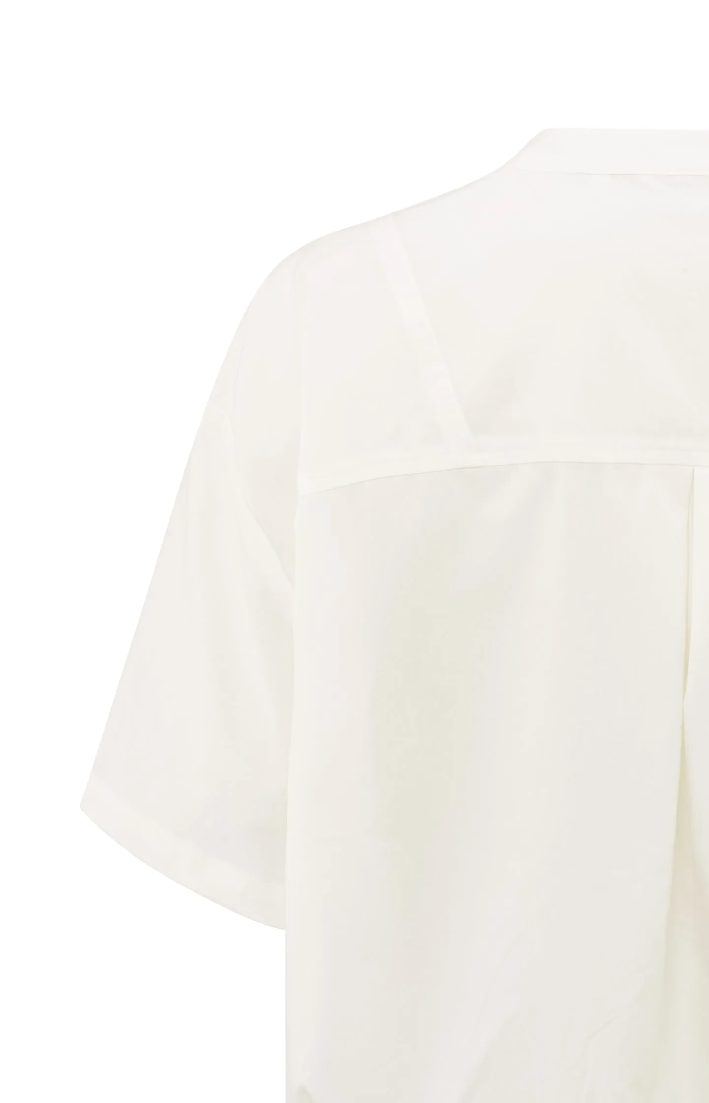 Blouse with drawcord and refined stitching details