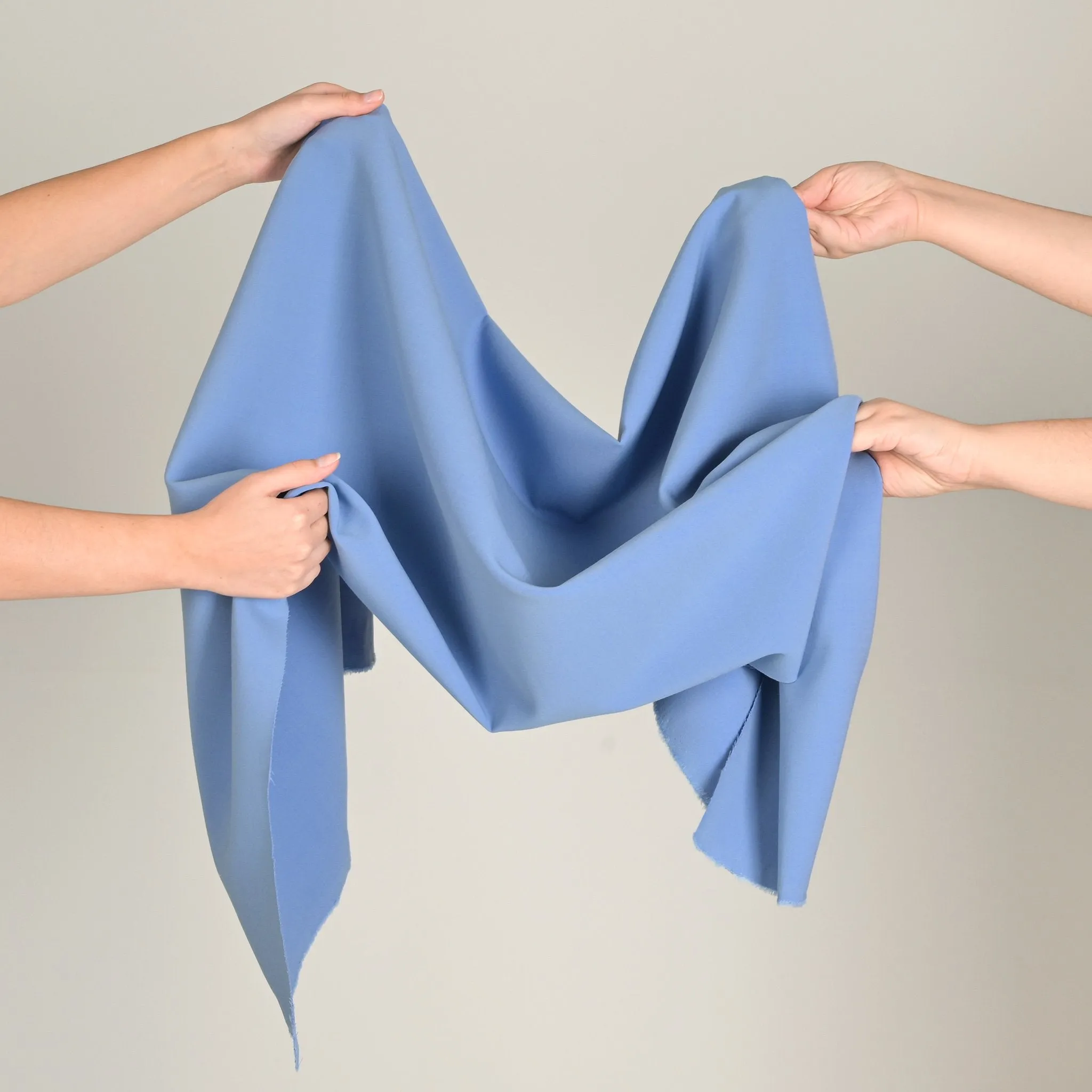 Blue Double Weave Suiting Fabric 3549