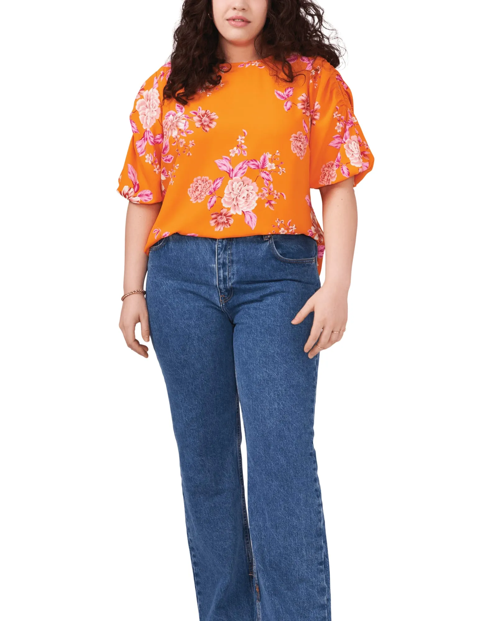 Brielle Open Shoulder Blouse | SUNSET ORNG