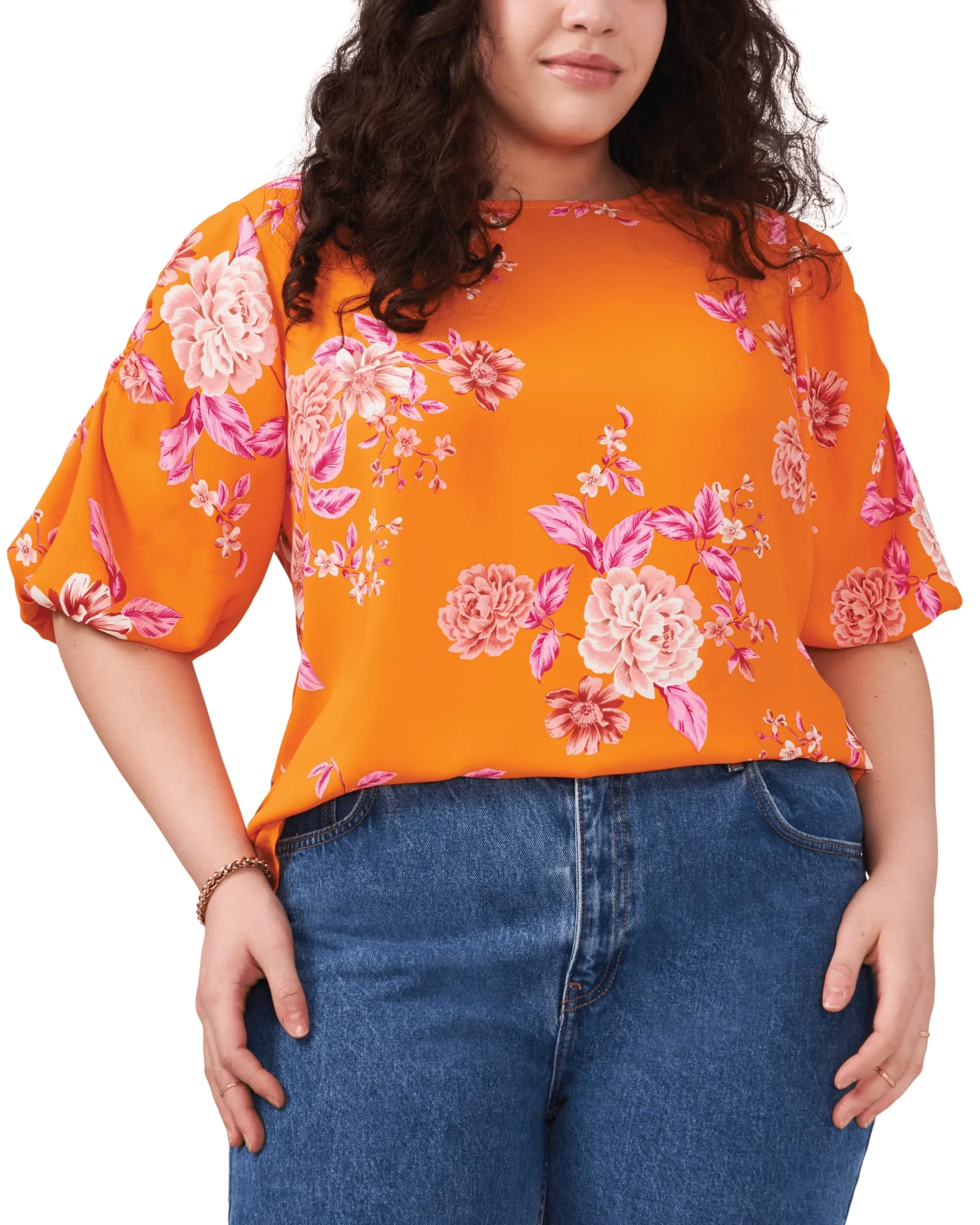 Brielle Open Shoulder Blouse | SUNSET ORNG