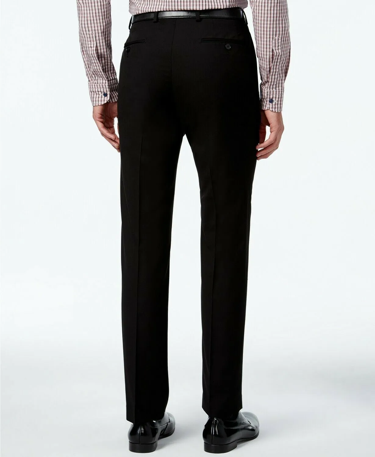 Calvin Klein Mens Slim fit Dress Pants 28 / 30 Black Solid