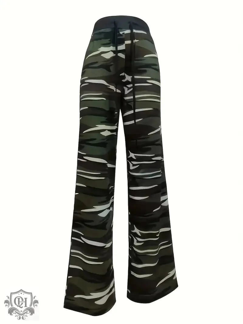 Camouflage Wide Leg Pants