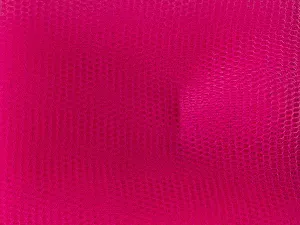 Cerise Pink Plain Net Fabric