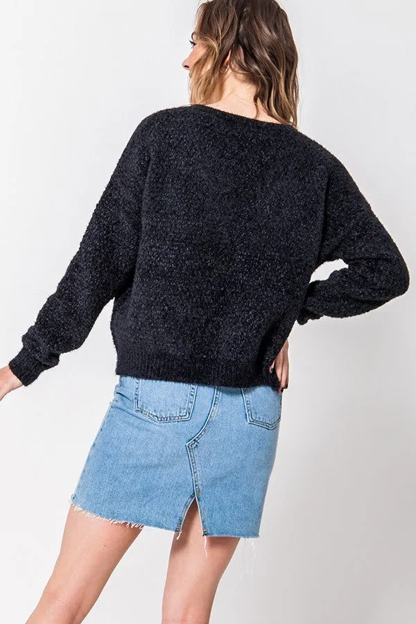 Chenille Drop Shoulder Sweater