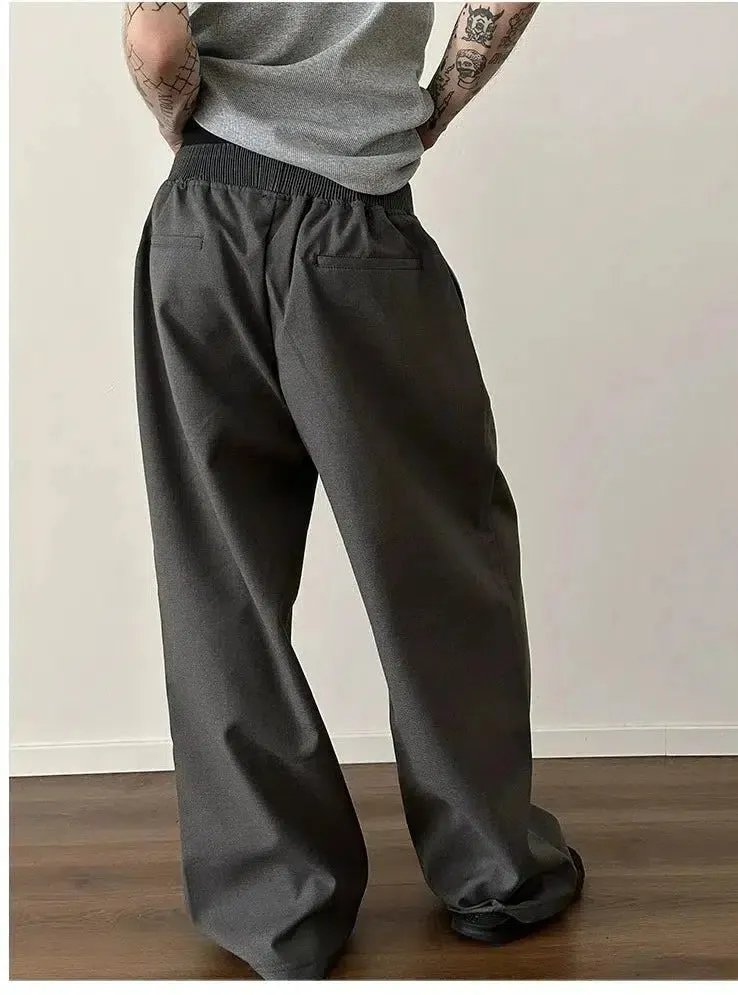 Chicmy- Comfort Fit Elastic Waist Casual Pants