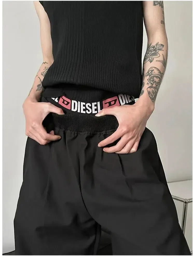 Chicmy- Comfort Fit Elastic Waist Casual Pants