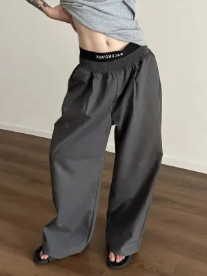Chicmy- Comfort Fit Elastic Waist Casual Pants