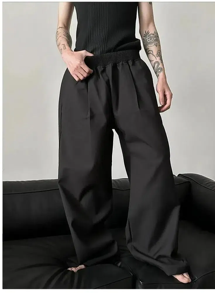 Chicmy- Comfort Fit Elastic Waist Casual Pants