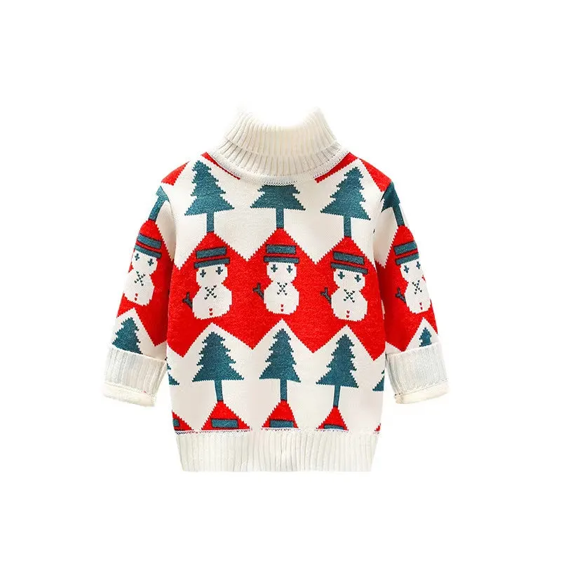 Christmas Themed Turtleneck Sweater