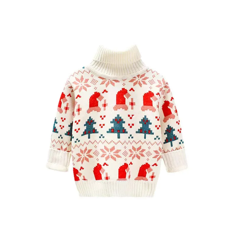 Christmas Themed Turtleneck Sweater
