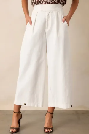 Coastal Comfort Cotton Ivory Pants