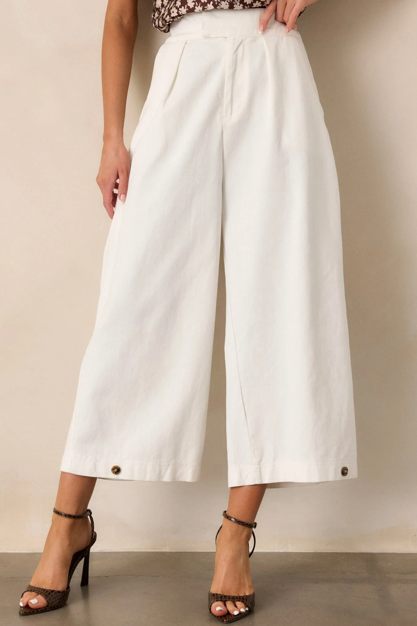 Coastal Comfort Cotton Ivory Pants