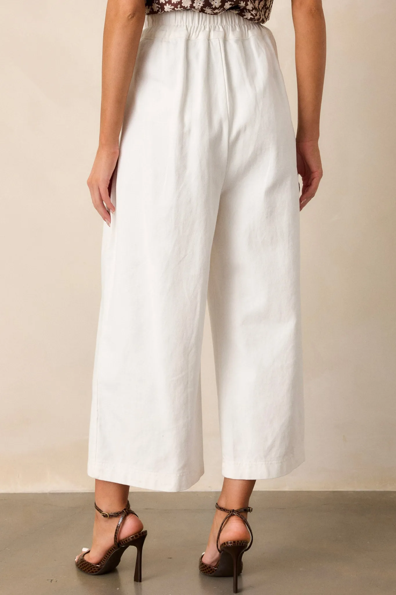 Coastal Comfort Cotton Ivory Pants
