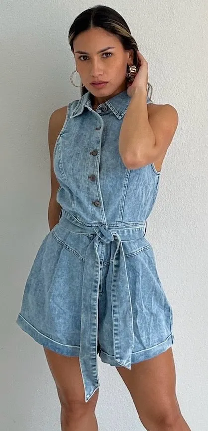 Complete Crush Denim Romper
