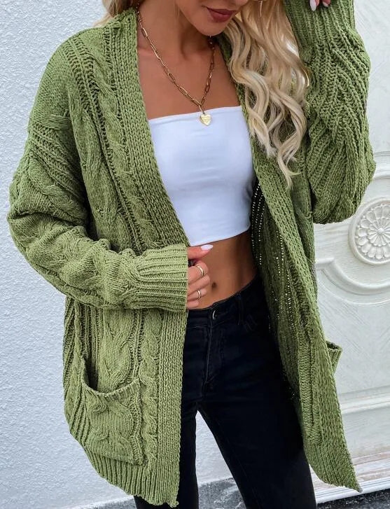 Cozy Fashion Knitted Long Sleeve Cardigan Sweater