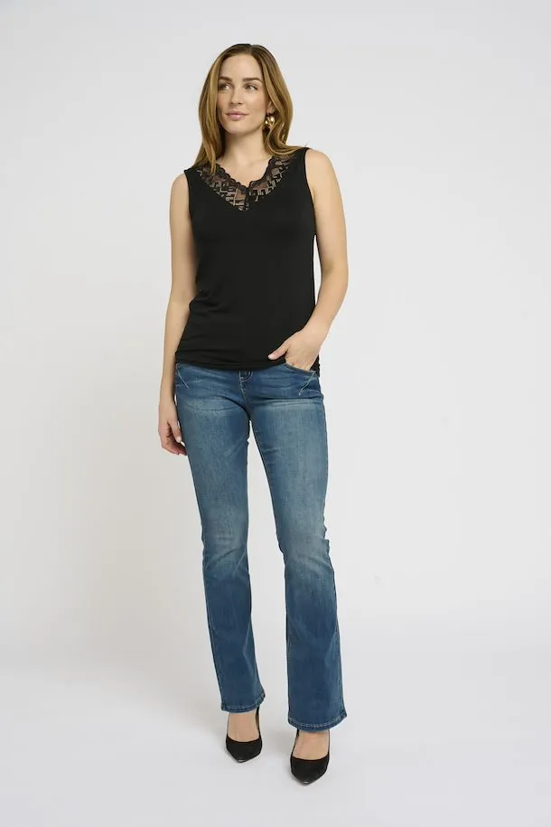 Cream Trulla V-Neck Top