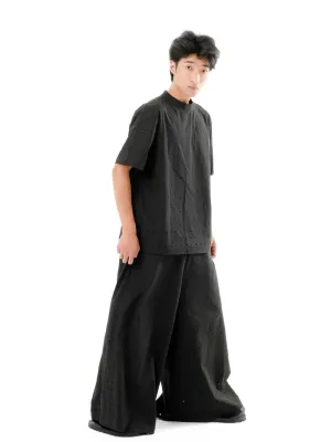 DIAPHANUM WIDE LEG PUNCHED HOLE PANTS