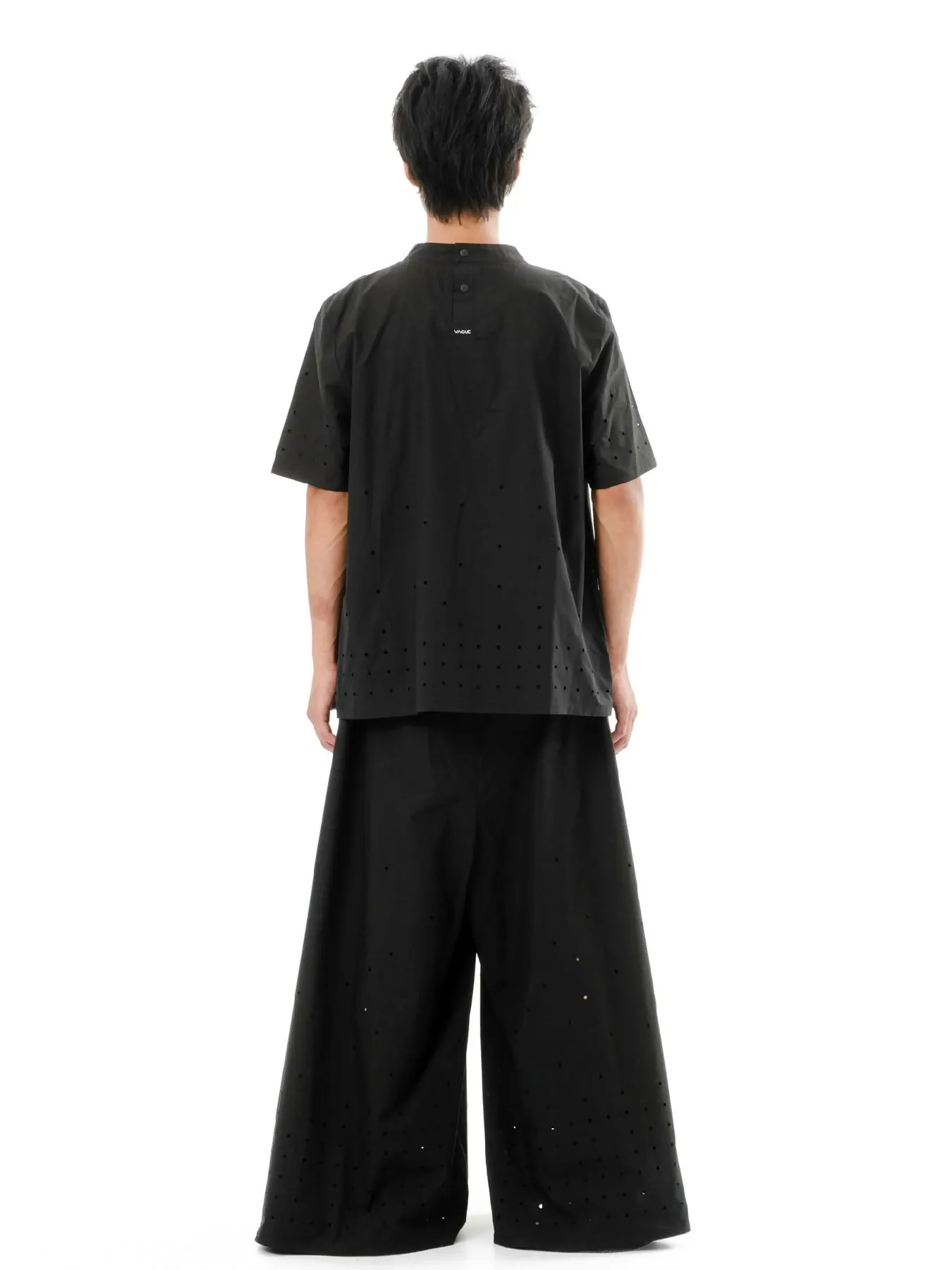 DIAPHANUM WIDE LEG PUNCHED HOLE PANTS