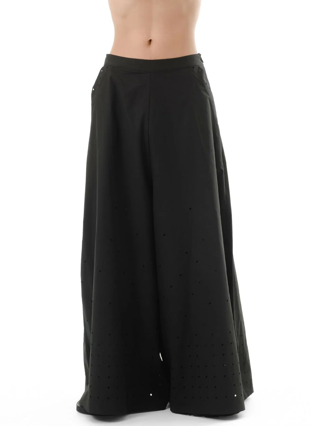DIAPHANUM WIDE LEG PUNCHED HOLE PANTS