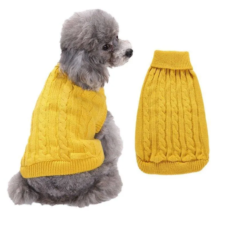 Dog Sweaters Knitted Pet Sweater Warm Dog Sweatshirt