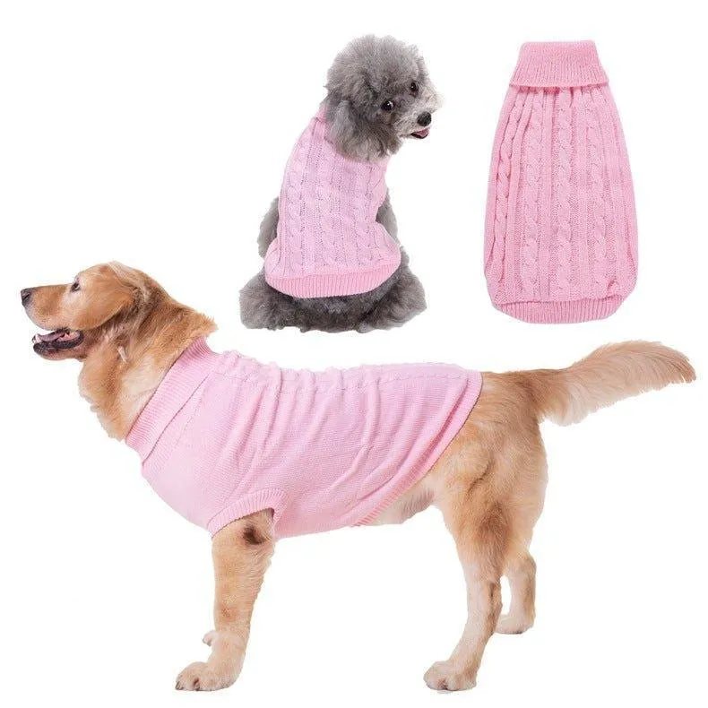 Dog Sweaters Knitted Pet Sweater Warm Dog Sweatshirt