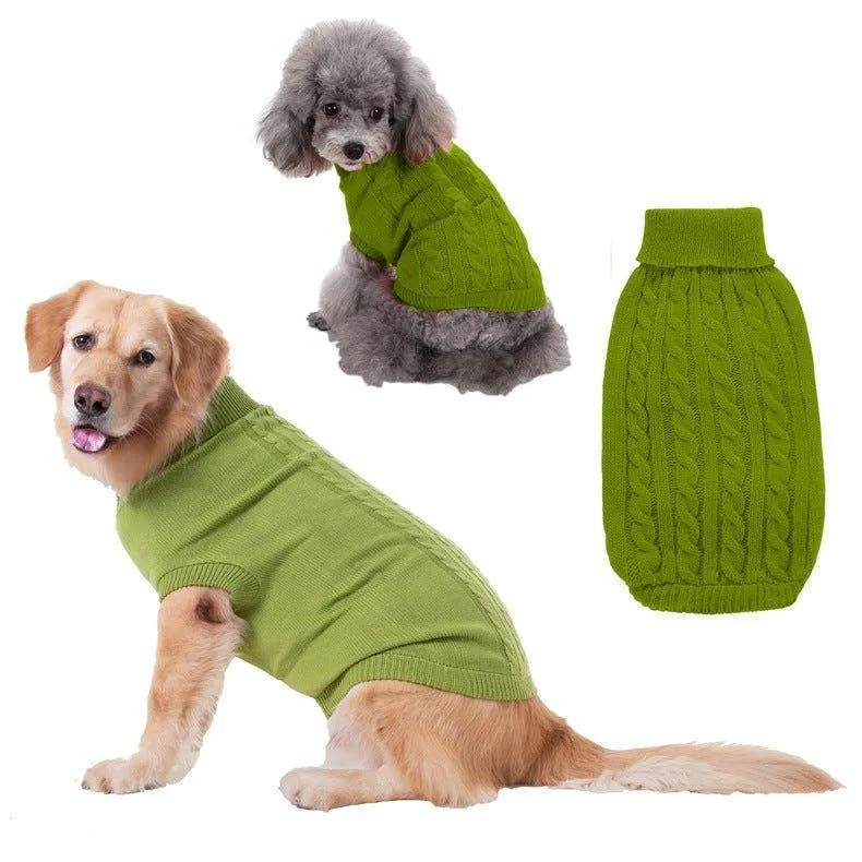 Dog Sweaters Knitted Pet Sweater Warm Dog Sweatshirt