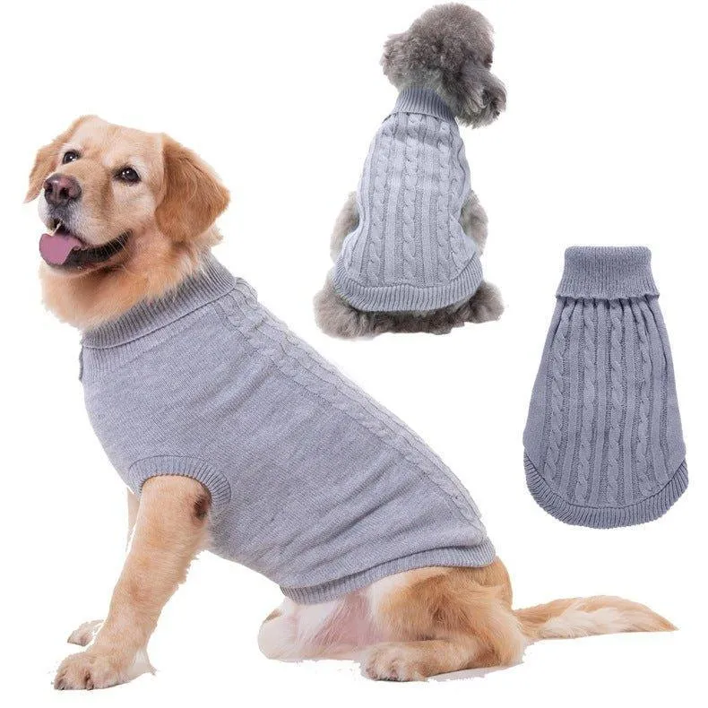 Dog Sweaters Knitted Pet Sweater Warm Dog Sweatshirt