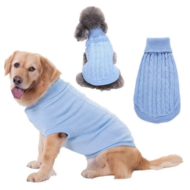 Dog Sweaters Knitted Pet Sweater Warm Dog Sweatshirt