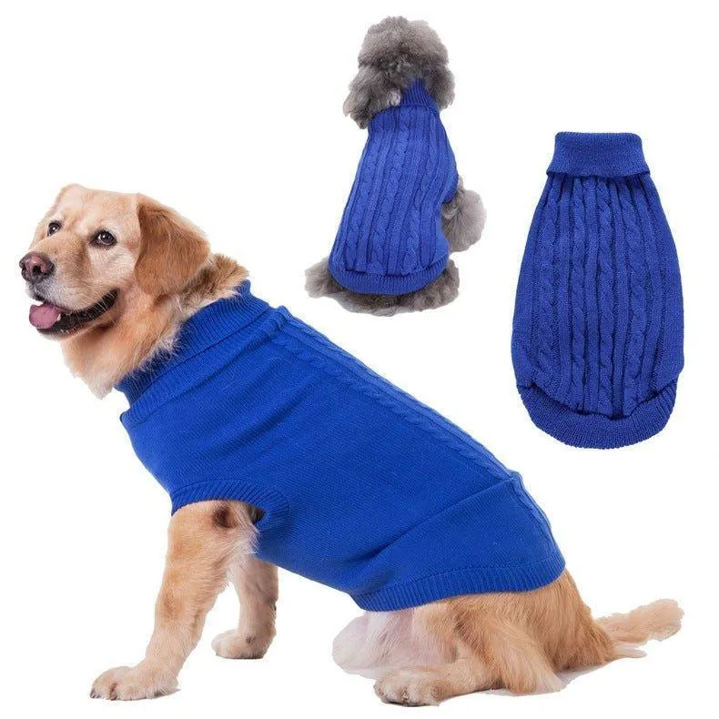 Dog Sweaters Knitted Pet Sweater Warm Dog Sweatshirt