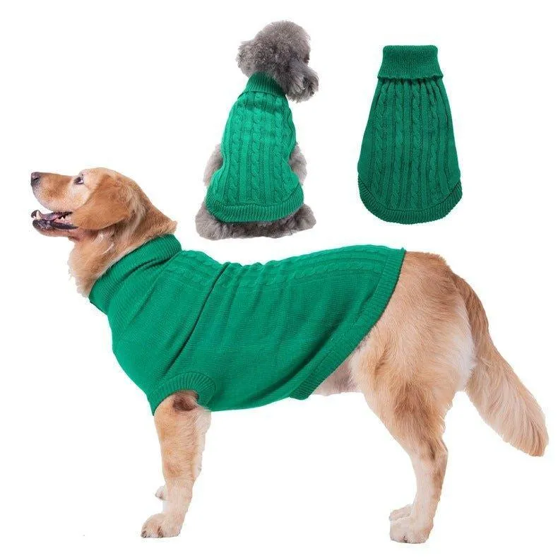 Dog Sweaters Knitted Pet Sweater Warm Dog Sweatshirt