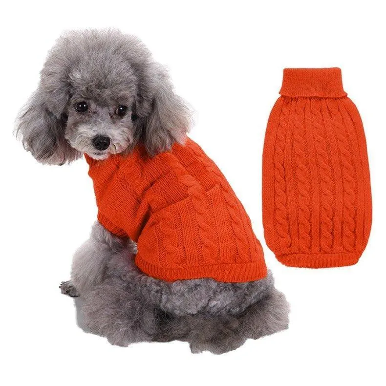 Dog Sweaters Knitted Pet Sweater Warm Dog Sweatshirt