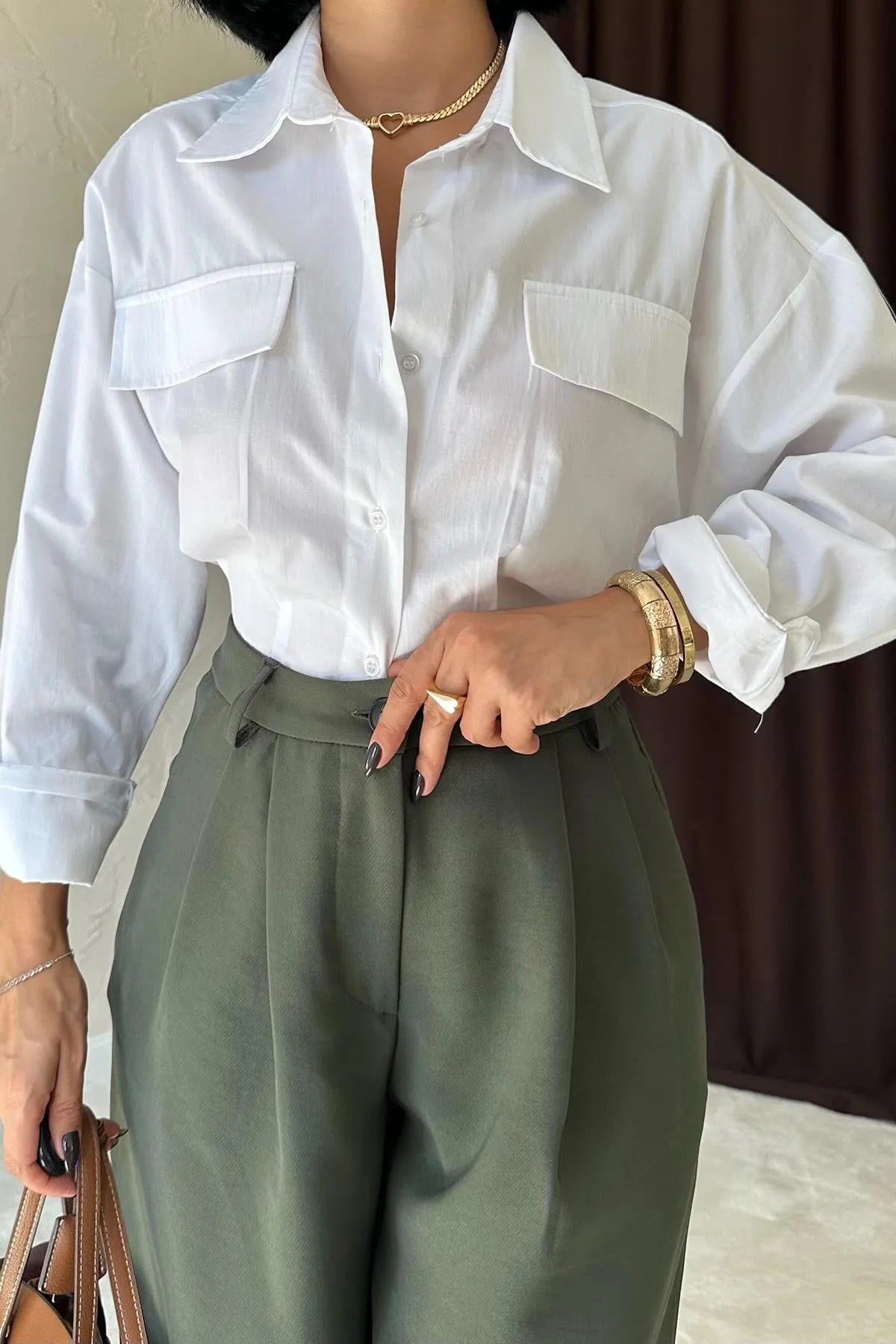 ELS Pleated Comfort Pants - Khaki - Alexandroúpoli