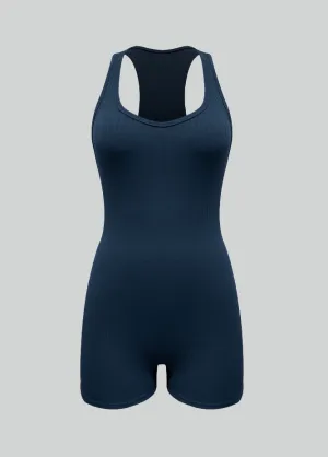 Fitness Workout Ribbed Romper Bodysuit