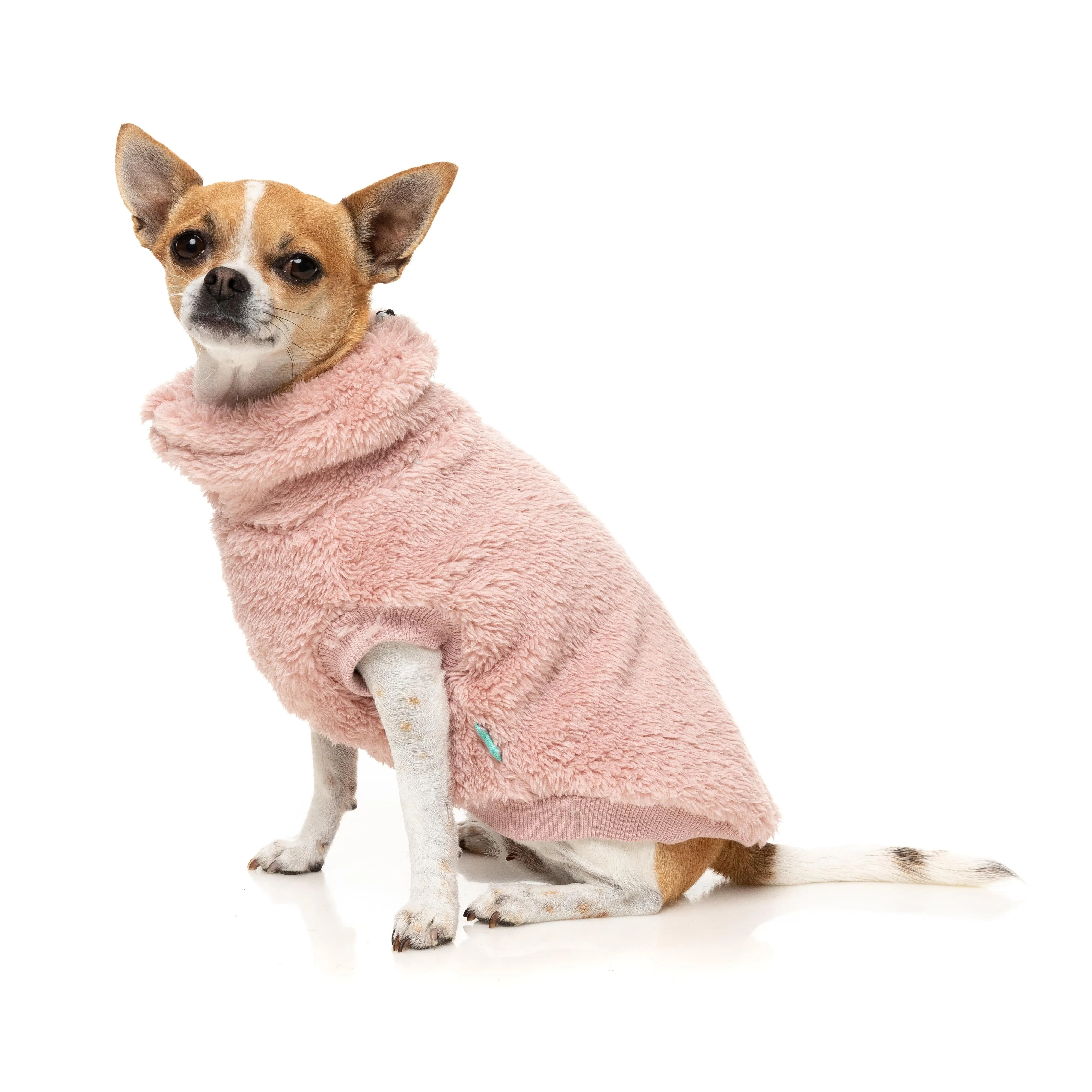 FuzzYard Dog Apparel Turtle Teddy 25 Sweater Blossom Pink Size 4
