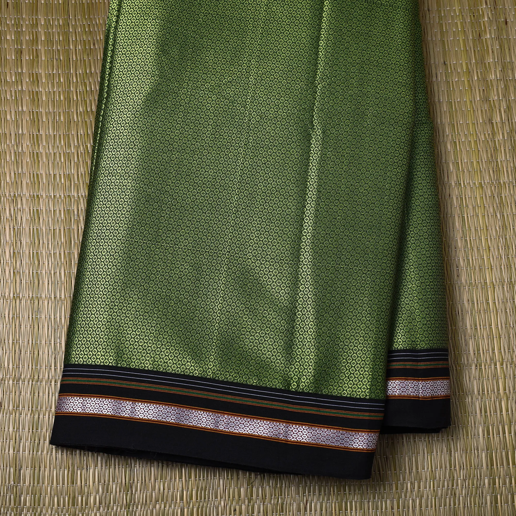 Green - Traditional Khun Weave Cotton Fabric 55