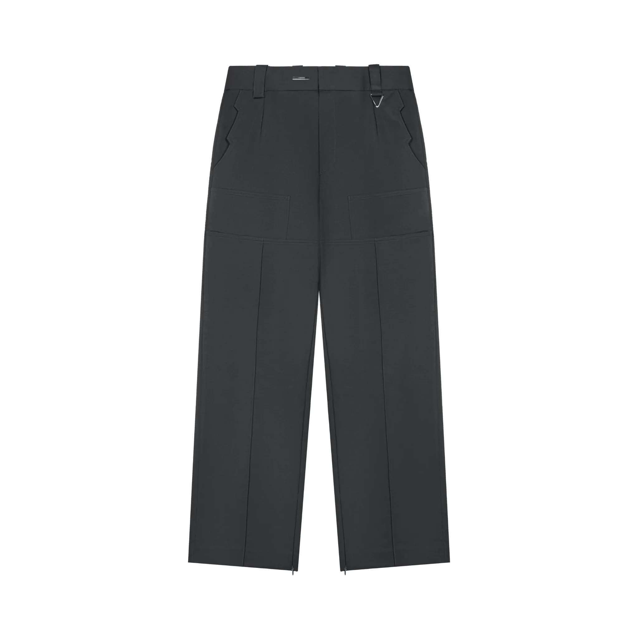 Grey Customized Triangle Buckle Cargo Pants