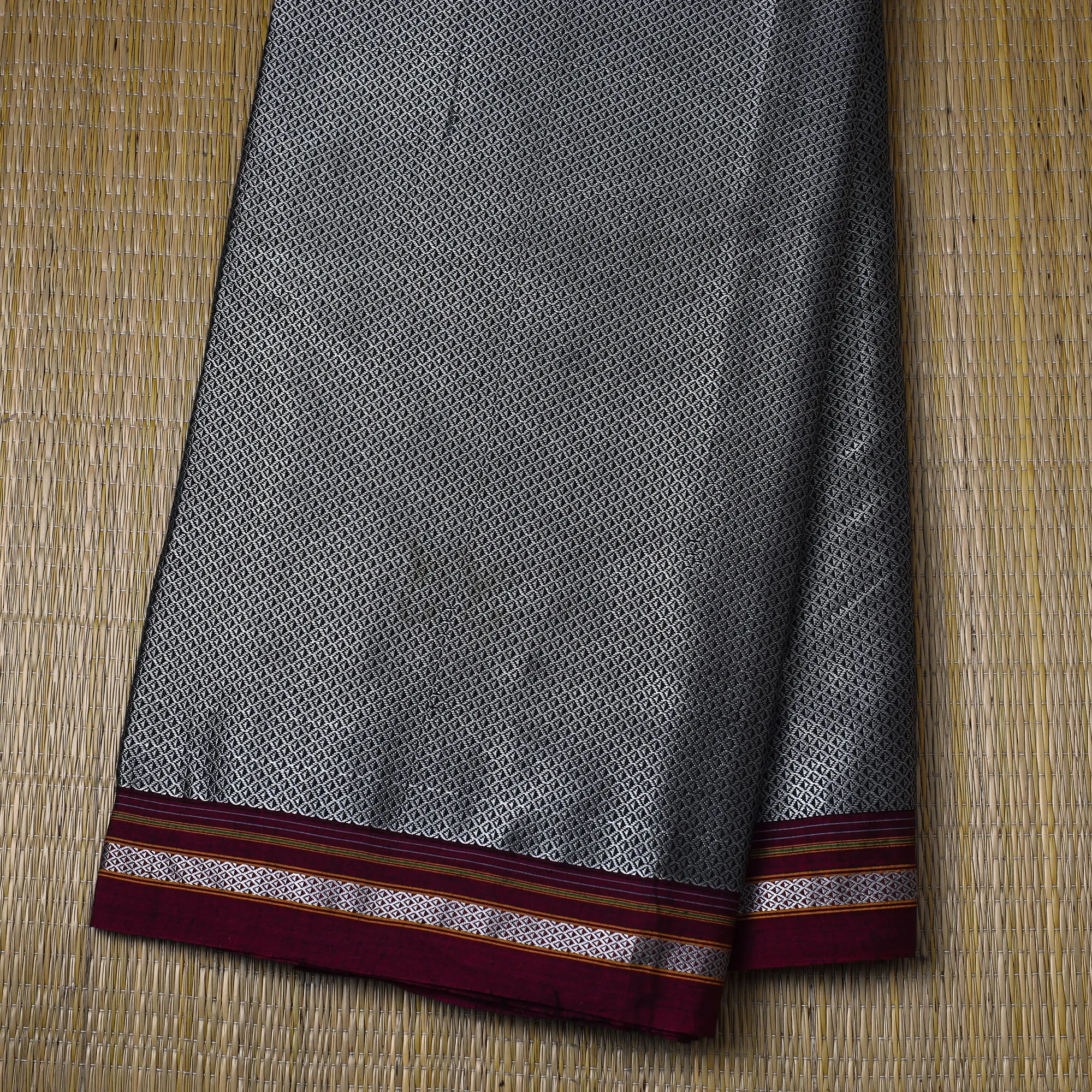 Grey - Traditional Khun Weave Cotton Fabric 42